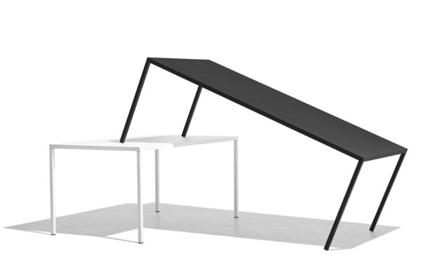 Designer Table_Warehouse Stock_Iron h90 rect black by Connubia_PopUpDesignAustralia